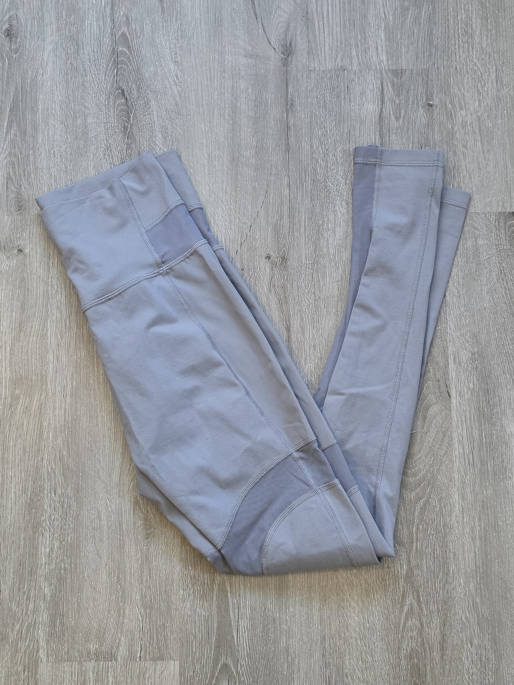 Lululemon Breathe Easy Pant Ambient Grey Mesh Cutout Long High Rise Tights 4